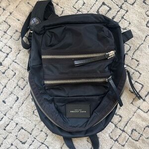 Marc Jacobs Black Belt Bag with Silver Accents